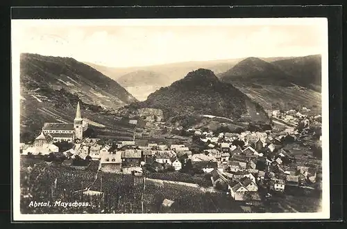 AK Mayschoss /Ahrtal, Blick über Ort mit Kirche