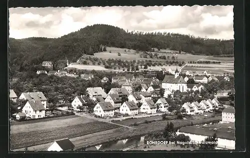 AK Rohrdorf b. Nagold, Blick auf den Ort und Umgebung