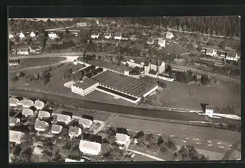 AK Rohrdorf b. Nagold, Ortsansicht mit der Tuchfabrik