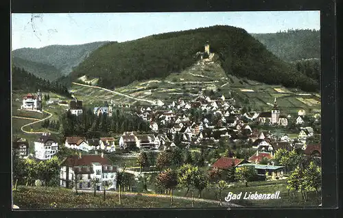 AK Bad Liebenzell, Ortsansicht mit Umgebung