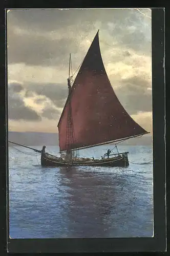 Künstler-AK Photochromie Nr. 1852: Segelboot