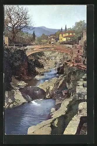 Künstler-AK Photochromie Nr. 2644: Brücke über Fluss