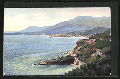 Künstler-AK Photochromie Nr. 2620: Riviera di Ponente, Mortola