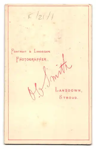 Fotografie Smith, Stroud, Lansdown, Portrait älterer Herr in schwarzer Kleidung mit Bart
