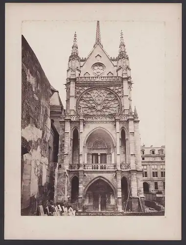 Fotografie unbekannter Fotograf, Ansicht Paris, La Saint Chapelle, Grossformat 31 x 23cm
