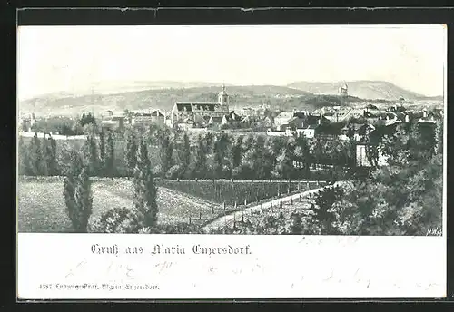 AK Maria Enzersdorf, Ort mit Kirche