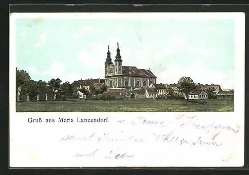 AK Maria Lanzendorf, Kirche im Ortskern