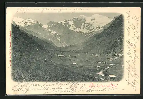 AK Ferleiten, Blick ins Tal mit Bergpanorama