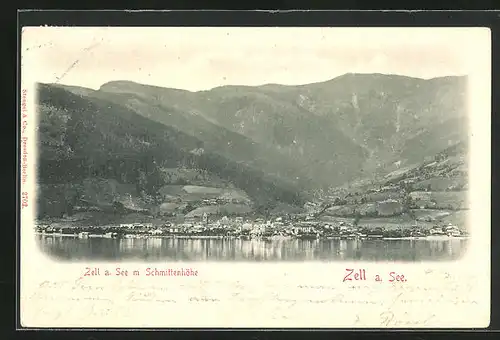 AK Zell a. See, Panorama mit Schmittenhöhe