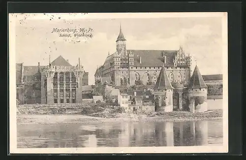 AK Marienburg / Malbork, Schloss, Westseite