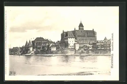 AK Marienburg / Malbork, Nogatseite der Burg