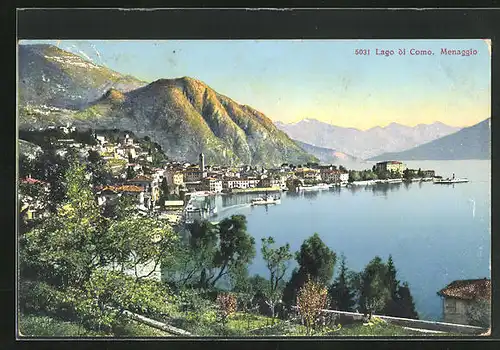 AK Lago di Como, Menaggio, Teilansicht der Stadt