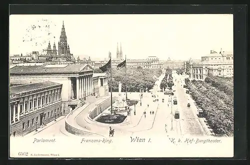 AK Wien, Parlament, Franzensring, k. k. Hof-Burgtheater