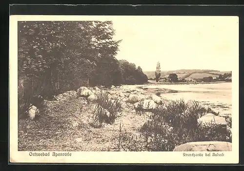 AK Apenrade, Strandpartie bei Aubeck