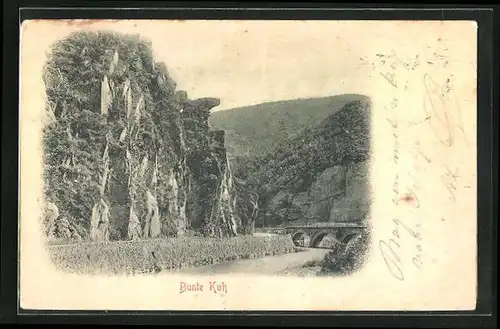 Relief-AK Walporzheim, Brücke an der Bunten Kuh