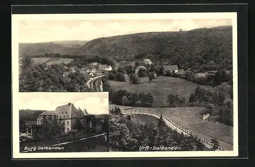 AK Urft-Dalbenden, Burg Dalbenden, Totalansicht