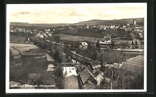 AK Ebhausen, Ortsansicht mit Mühle und Wehr