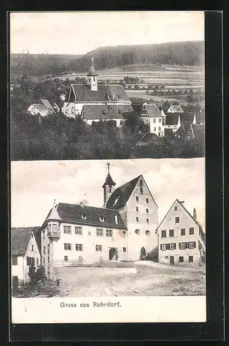 AK Rohrdorf, Am Rathaus, Kirche im Ortsbild