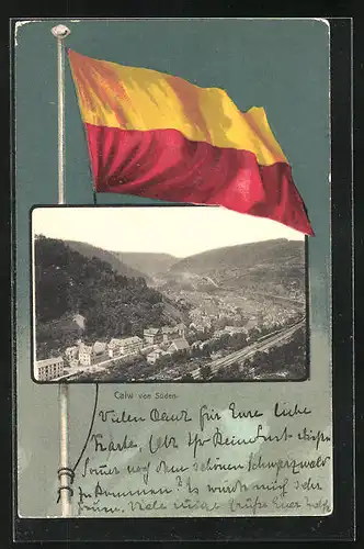 AK Calw, Ortsansicht von Süden