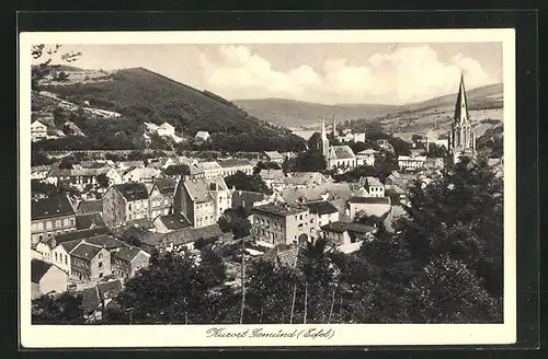 AK Gemünd /Eifel, Gesamtansicht mit Kirchen