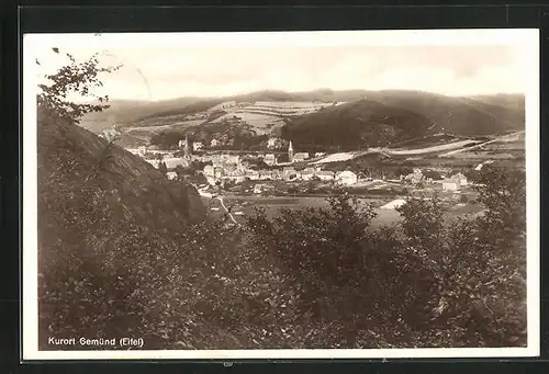 AK Gemünd /Eifel, Gesamtansicht vom Hügel aus