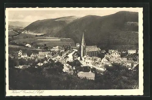 AK Gemünd /Eifel, Ortsansicht mit Kirche