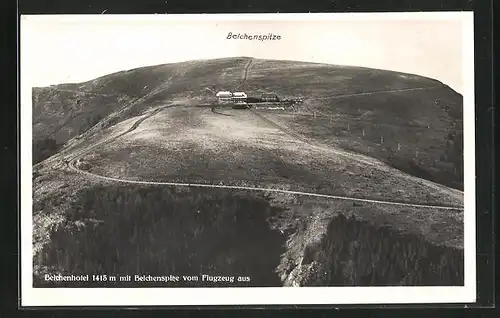 AK Belchen, Fliegeraufnahme der Belchenspitze