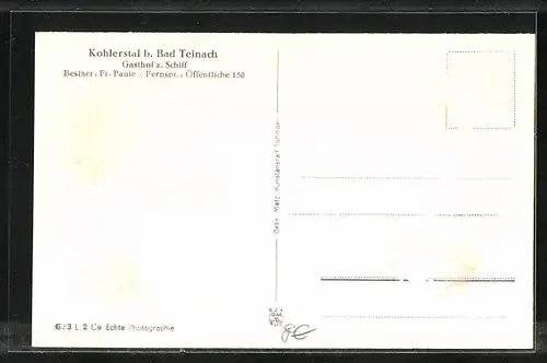 AK Kohlerstal b. Bad Teinach, Ortsansicht aus der Vogelschau