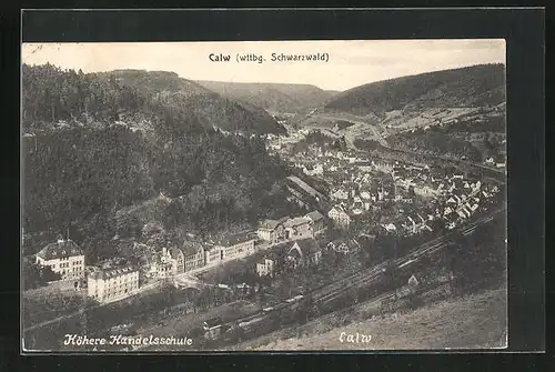 AK Calw /Wttbg. Schwarzwald, Höhere Handelsschule