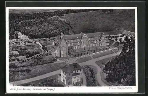 AK Nettersheim /Eifel, Herz-Jesu-Kloster vom Flugzeug aus