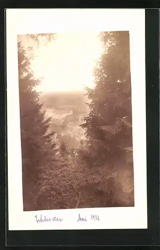 Foto-AK Schleiden, Blick auf Ort