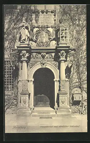 AK Merseburg, Hauptportal und nördlicher Schlosshof