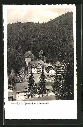AK Bonndorf / Schwarzwald, Blick auf Gasthaus und Pension Steinasäge