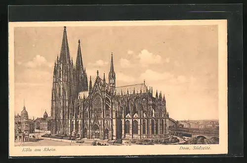AK Köln, Blick auf den Dom