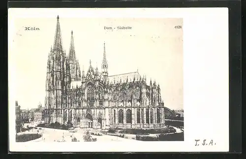 AK Köln, Dom von der Südseite