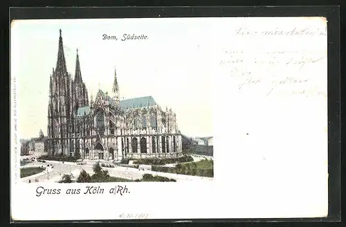 AK Köln, Dom, Südseite