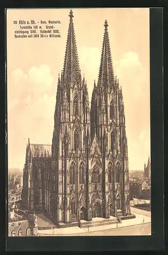 AK Köln, Dom, Westseite