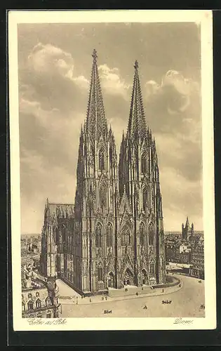 AK Köln, Dom mit Vorplatz