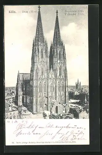 AK Köln, Dom mit Umgebung