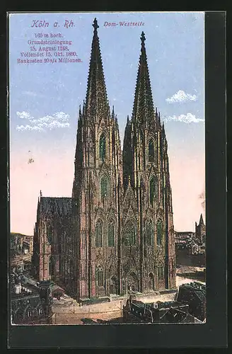 AK Köln, Dom, Westseite