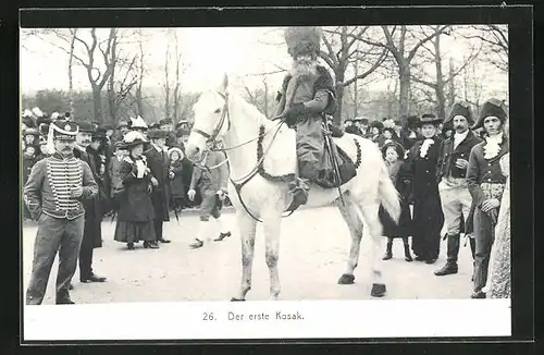 AK Hamburg, Jahrhunderfeier 1913, Der erste Kosak