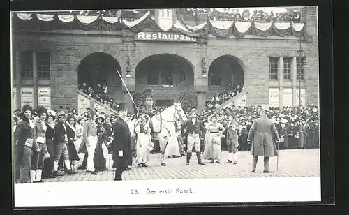 AK Hamburg, Jahrhundertfeier 1913, Der erste Kosak