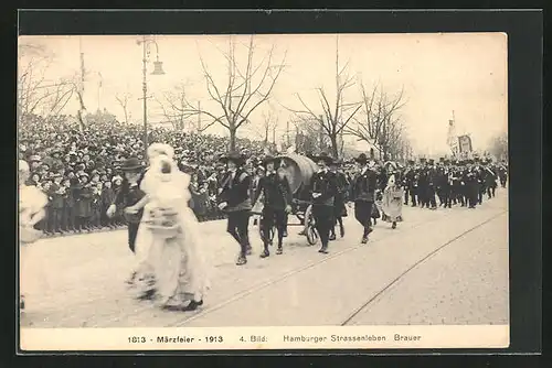 AK Hamburg, Märzfeier 1913, Brauer