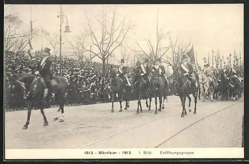 AK Hamburg, Märzfeier 1913, Eröffnungsgruppe