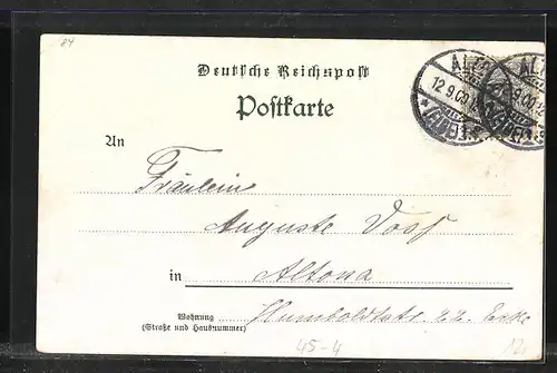 Lithographie Hamburg, IX. Deutsches Turnfest 1898, Turner beim Tauziehen und Hochsprung