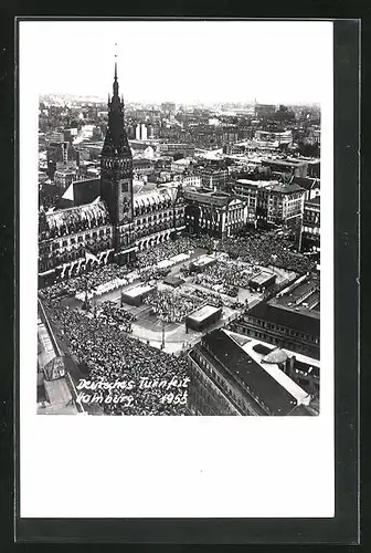 AK Hamburg, Deutsches Turnfest 1953, Rathausplatz
