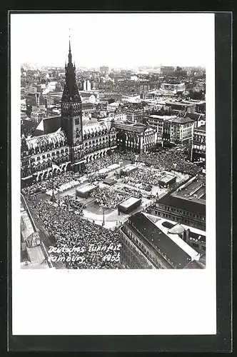 AK Hamburg, Deutsches Turnfest 1953, Festlichkeiten am Rathaus