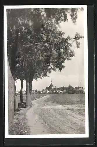 AK Dasice, Blick zur Kirche