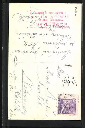 AK Dasice, Blick zur Kirche