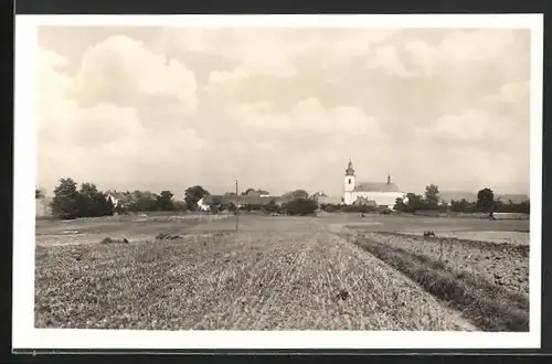 AK Malsice u Tábora, Blick zur Kirche